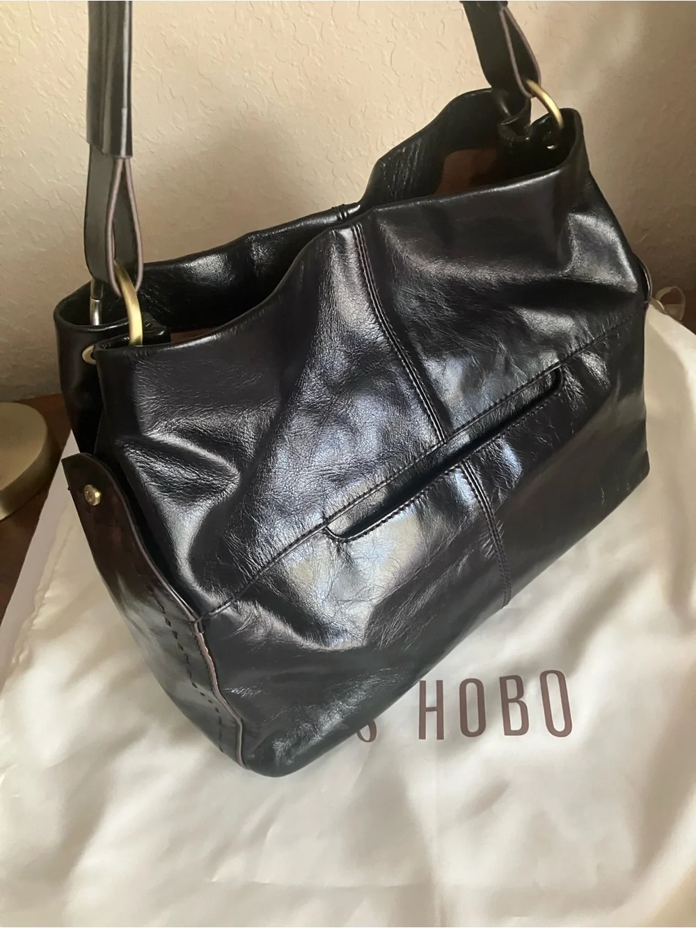 HOBO Black Seneca Shoulder Bag